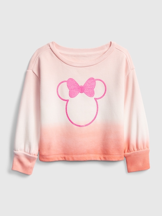 View large product image 1 of 3. babyGap &#124 Disney Minnie Mouse Dip-Dye Crewneck Sweatshirt