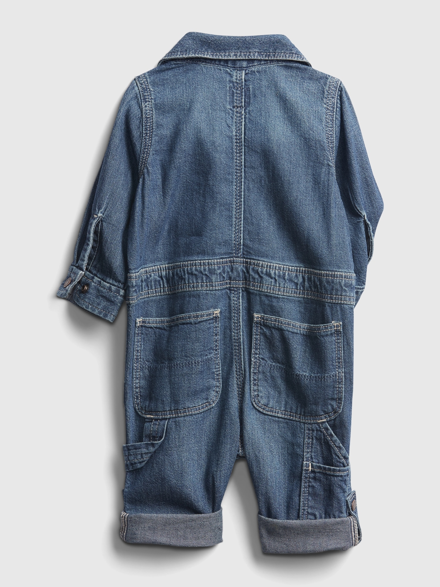 gap denim utility jumpsuit