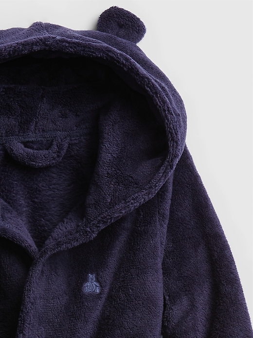 2 of 8 showing, with the color navy uniform of product babyGap Fleece Bear Robe
