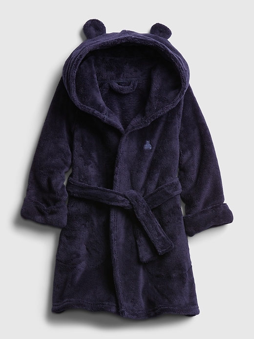 1 of 8 showing, with the color navy uniform of product babyGap Fleece Bear Robe