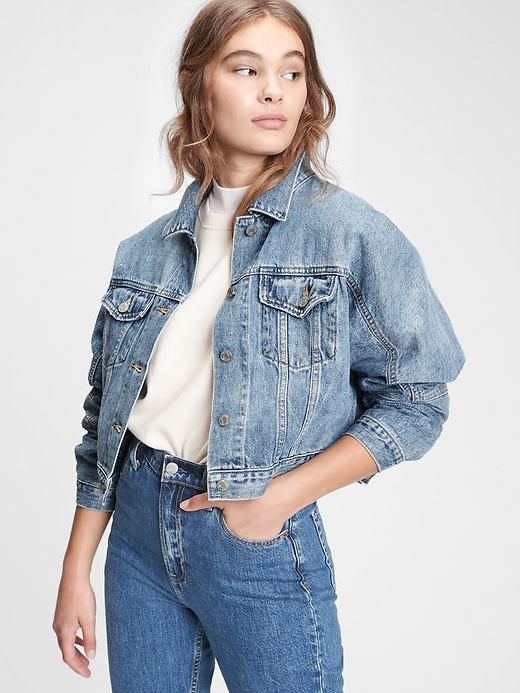 Image number 5 showing, Dolman Denim Jacket