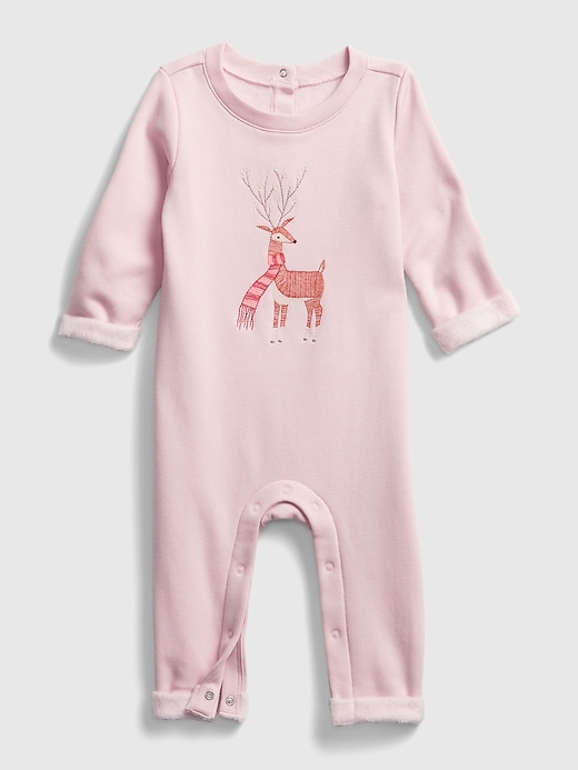 Image number 1 showing, Baby Cozy Reindeer One-Piece