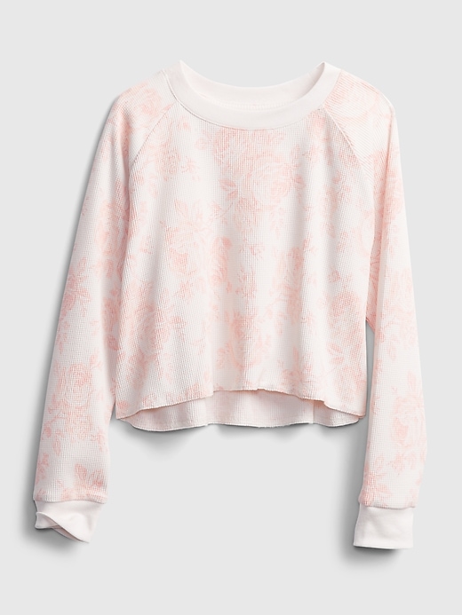 Image number 2 showing, Teen Cropped Waffle-Knit Shirt