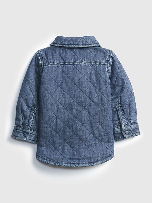 2 of 8 showing, with the color medium wash of product Baby Denim Shirt Jacket