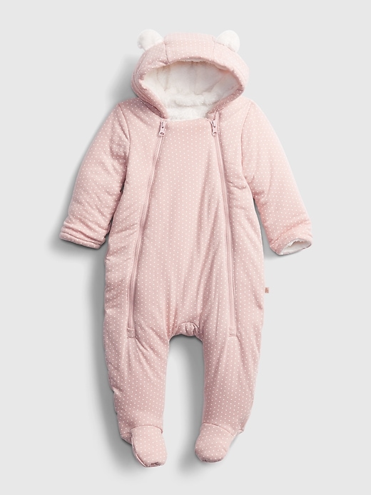 1 of 8 showing, with the color pink of product Baby ColdControl Coziest Bundler Snowsuit
