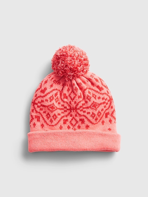 View large product image 1 of 1. Fair Isle Pom Beanie