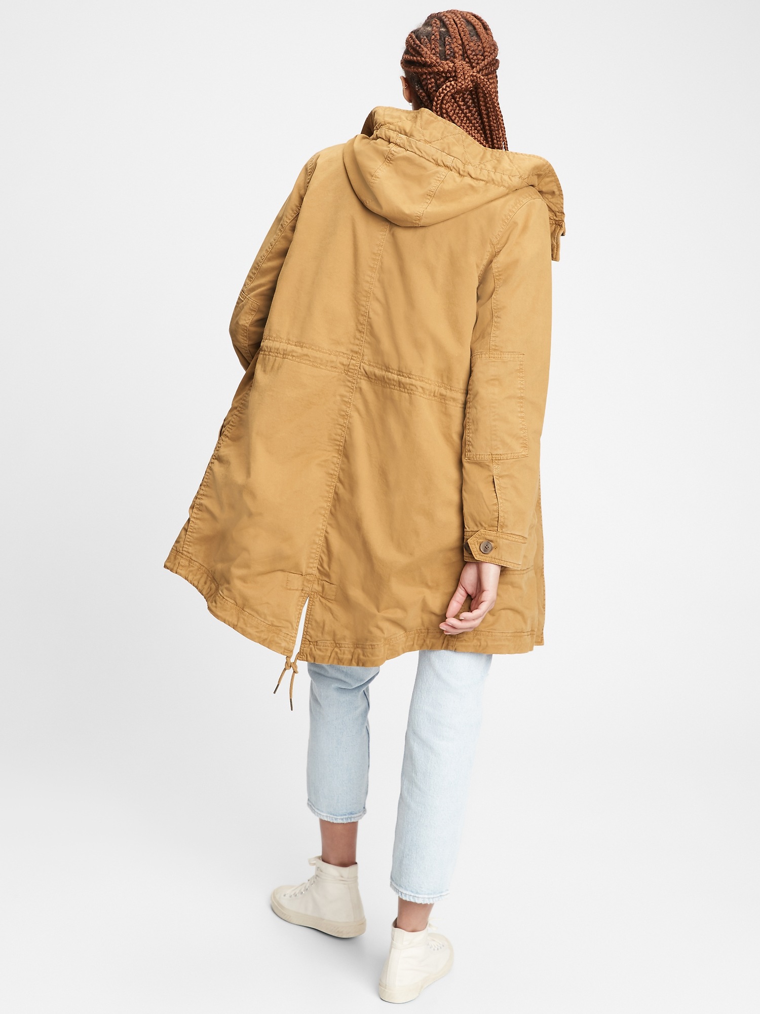 Tan parka coat Clearance