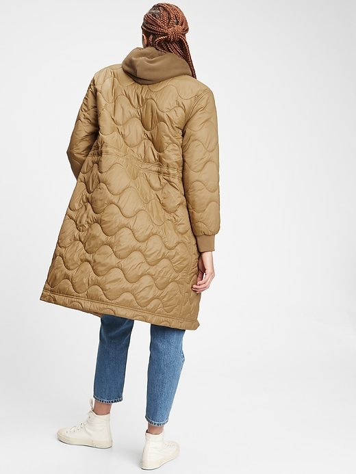 Image number 2 showing, Upcycled Quilted Puffer Coat