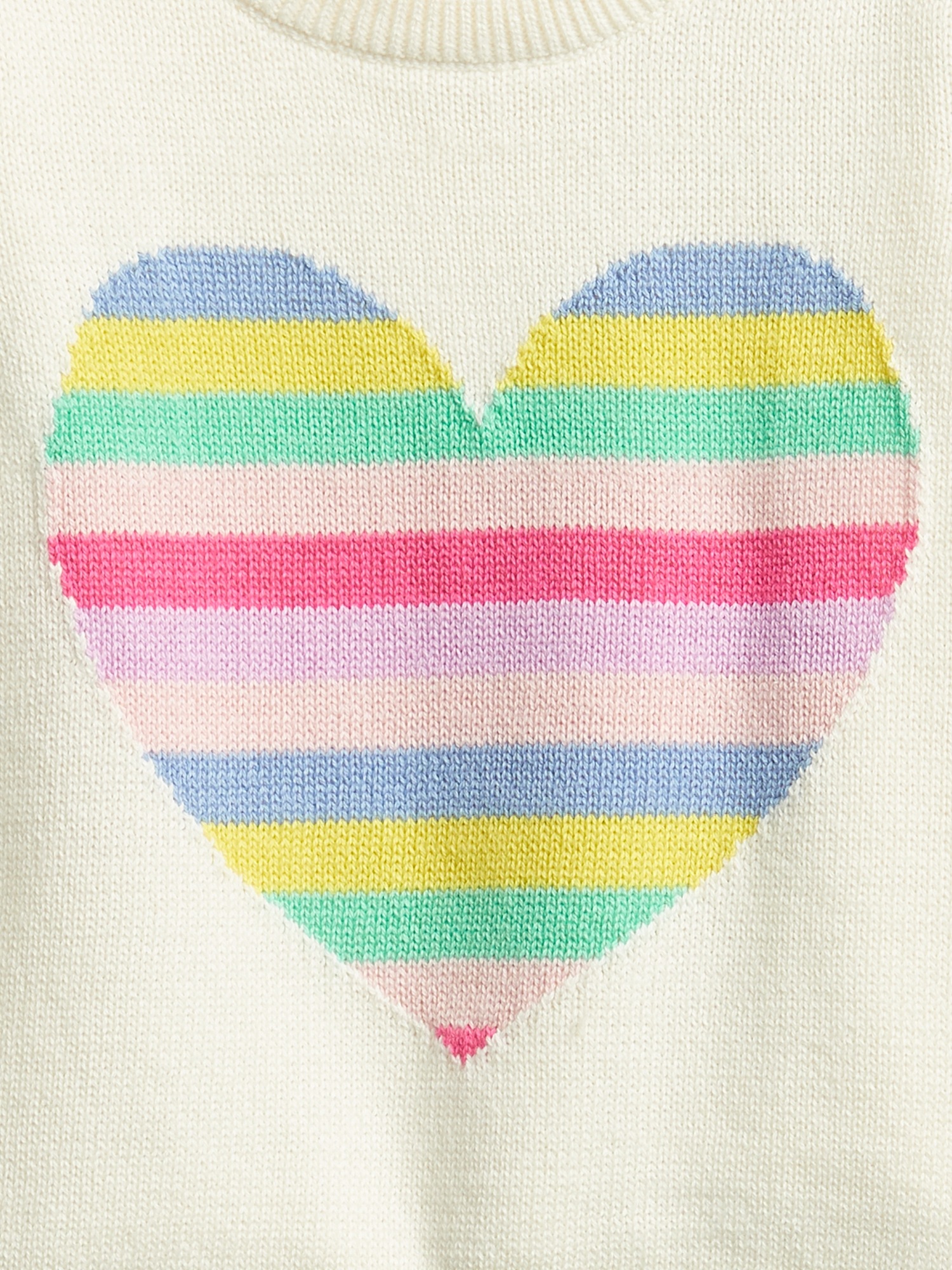 Gap rainbow heart sweater clearance