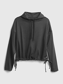 View large product image 6 of 6. GapFit Brushed Tech Jersey Side-Tie Hoodie