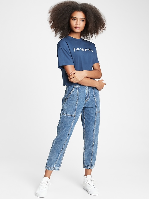 1 of 8 showing, with the color night of product Teen Boxy Graphic Cropped T-Shirt