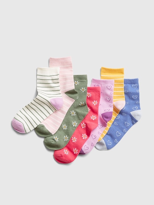 View large product image 1 of 1. Kids Assorted Print Crew Socks (7-Pack)