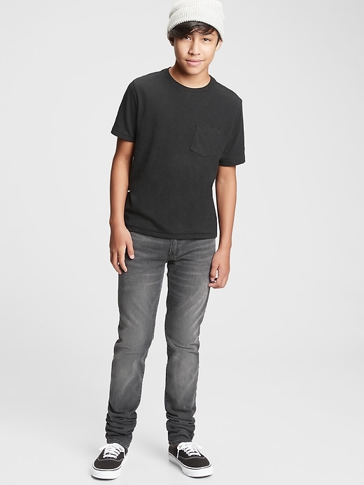 Image number 1 showing, Teen Stacked Ankle Skinny Jeans with Washwell&#153