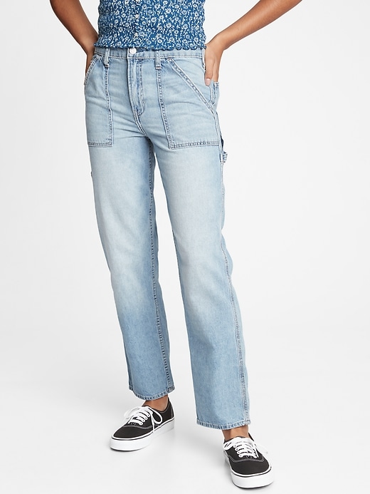 1 of 8 showing, with the color medium wash of product Teen High-Rise Carpenter Jeans