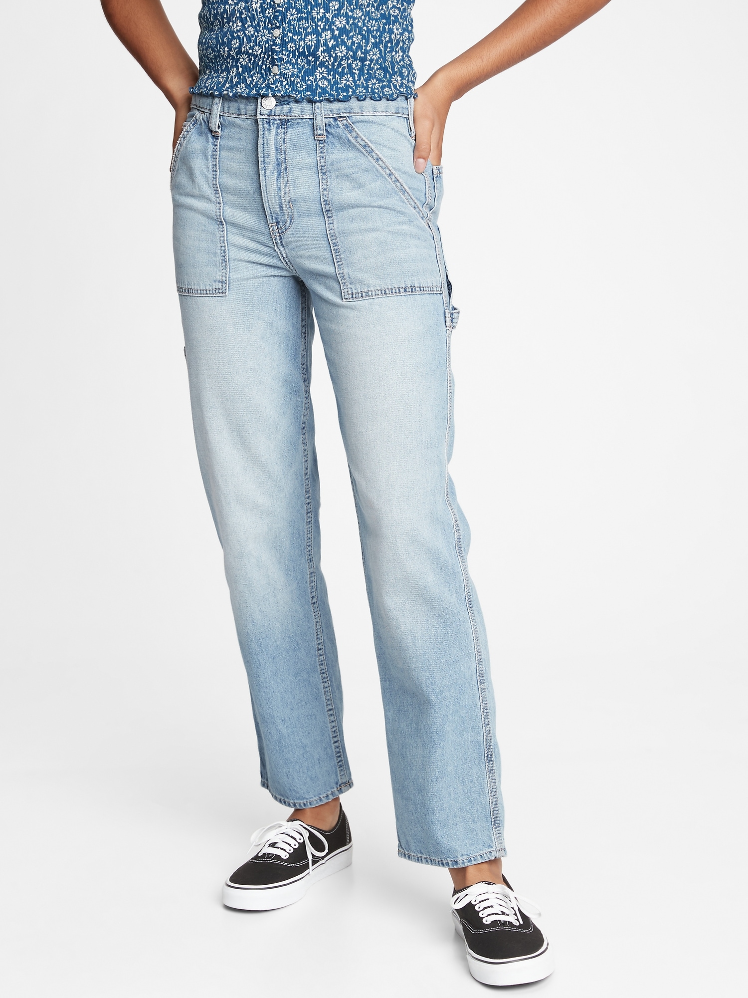 Teen High-Rise Carpenter Jeans | Gap
