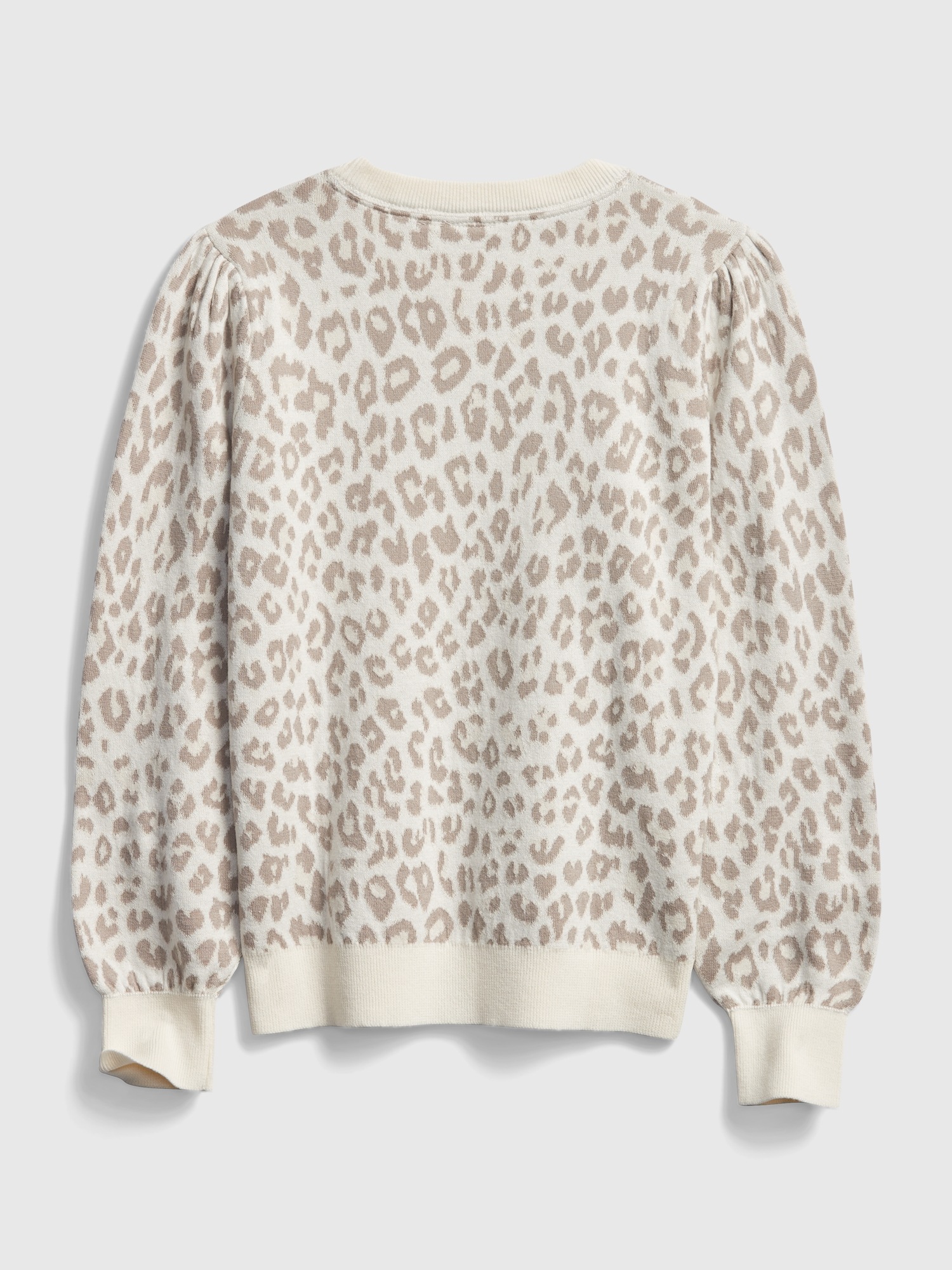 Kids Leopard Print Crewneck Sweater | Gap