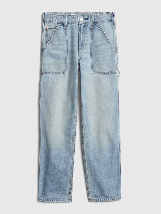 2 of 8 showing, with the color medium wash of product Teen High-Rise Carpenter Jeans