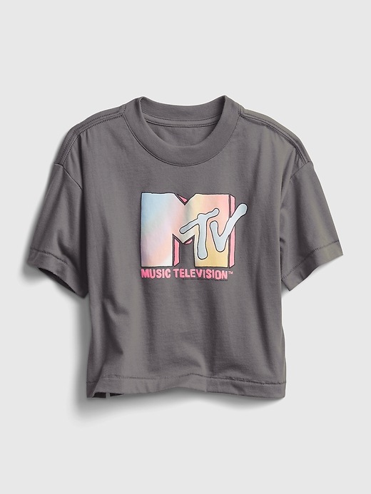 2 of 8 showing, with the color mtv blue slate of product Teen Graphic Boxy T-Shirt