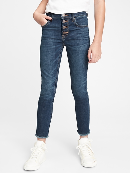 Image number 2 showing, Kids High Rise Slim Ankle Pencil Jeans with Stretch