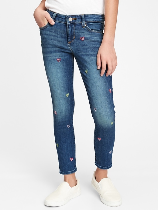 Image number 2 showing, Kids Super Skinny Ankle Jeans with Stretch