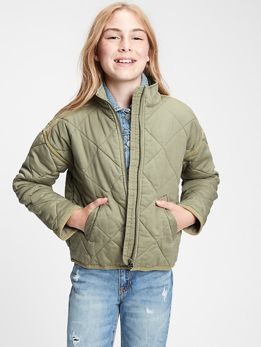 Image number 2 showing, Kids Quilted Utility Jacket