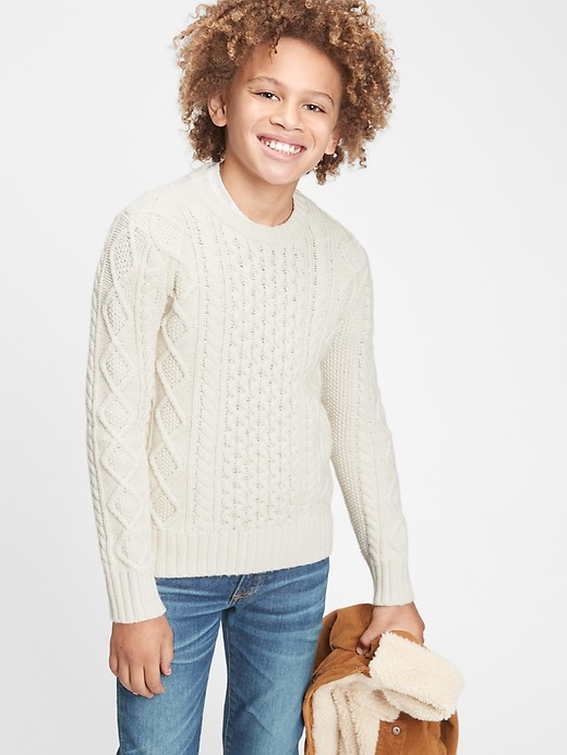 Image number 2 showing, Kids Cable Knit Sweater