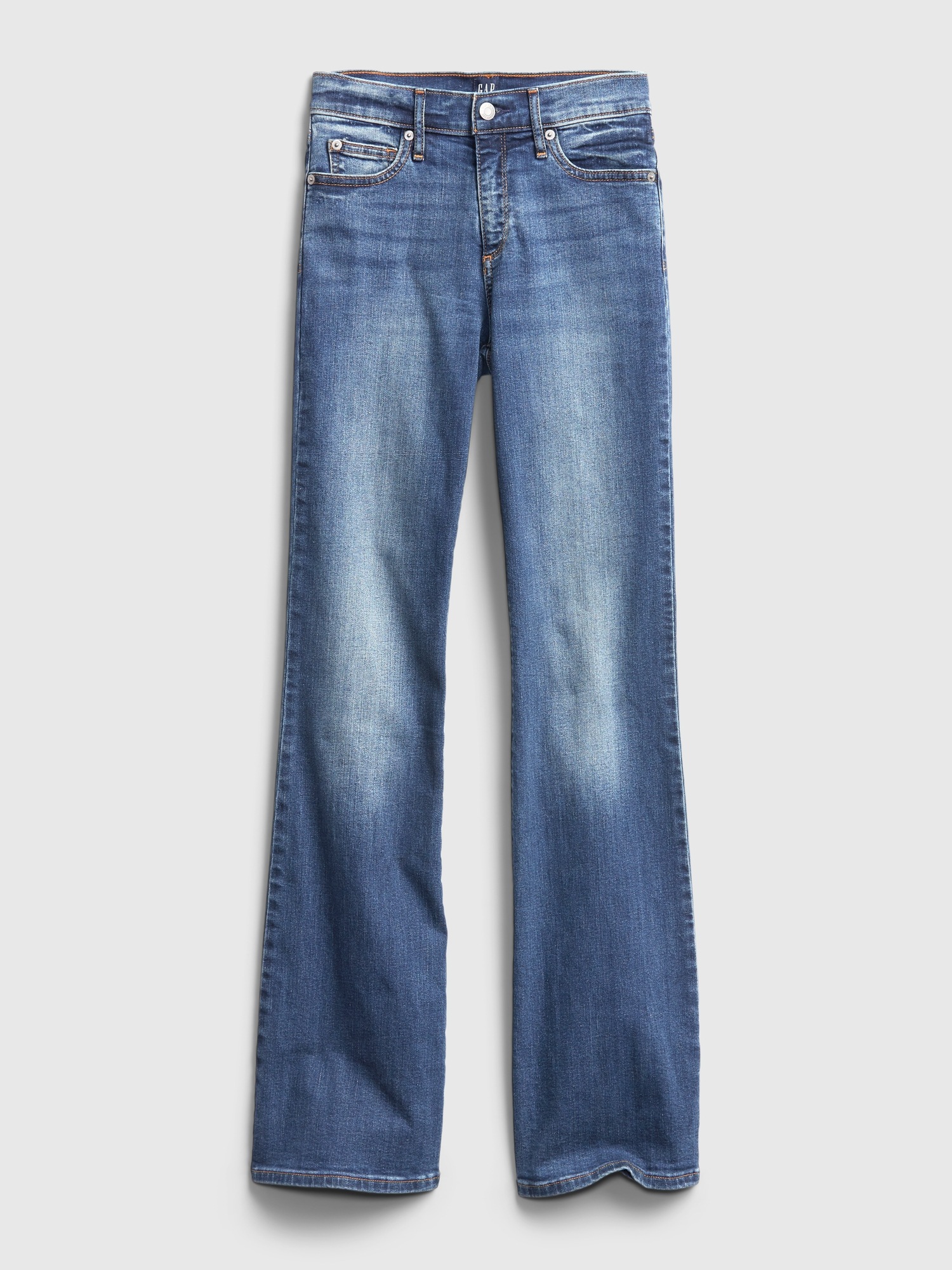 gap mid rise perfect boot jeans