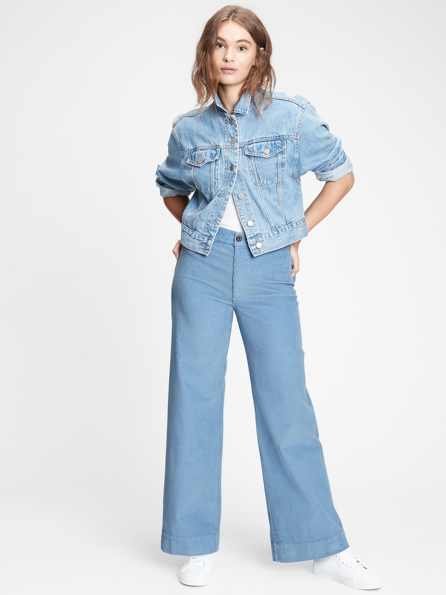 sky blue corduroy pants