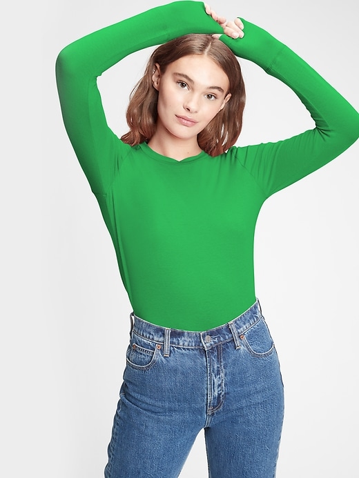 1 of 8 showing, with the color green moment of product Feather T-Shirt