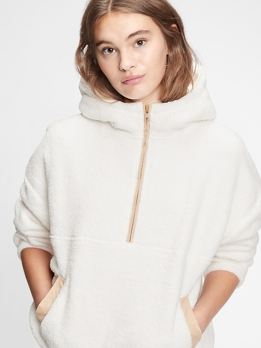 View large product image 1 of 1. Sherpa Half-Zip Hoodie