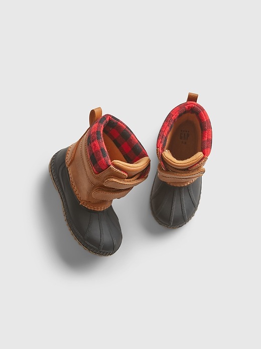 View large product image 1 of 1. Toddler Velcro Duck Boots