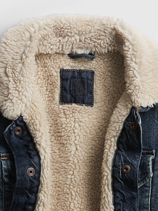 Image number 3 showing, Toddler Sherpa Lined Denim Jacket