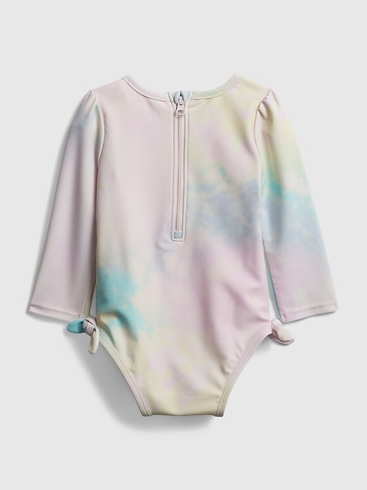 2 of 8 showing, with the color multi tie dye of product Baby Tie-Dye Swim One-Piece