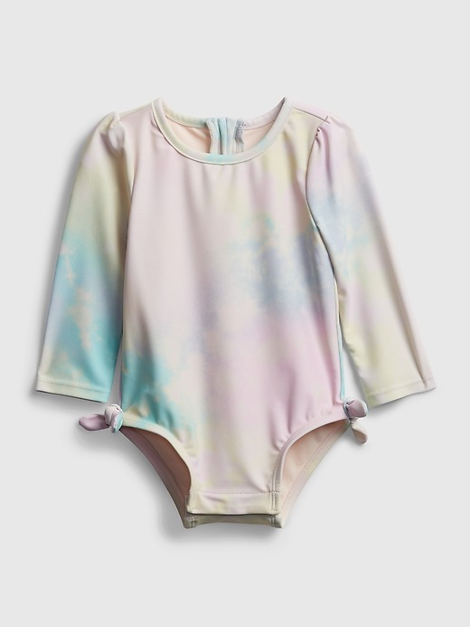 1 of 8 showing, with the color multi tie dye of product Baby Tie-Dye Swim One-Piece