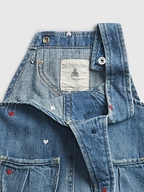 View large product image 3 of 4. Baby Heart Print Overalls
