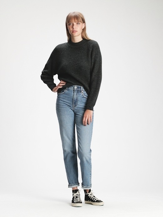 gap waffle stitch crewneck sweater