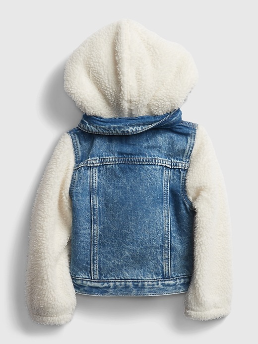 Image number 2 showing, Toddler Sherpa Denim Jacket