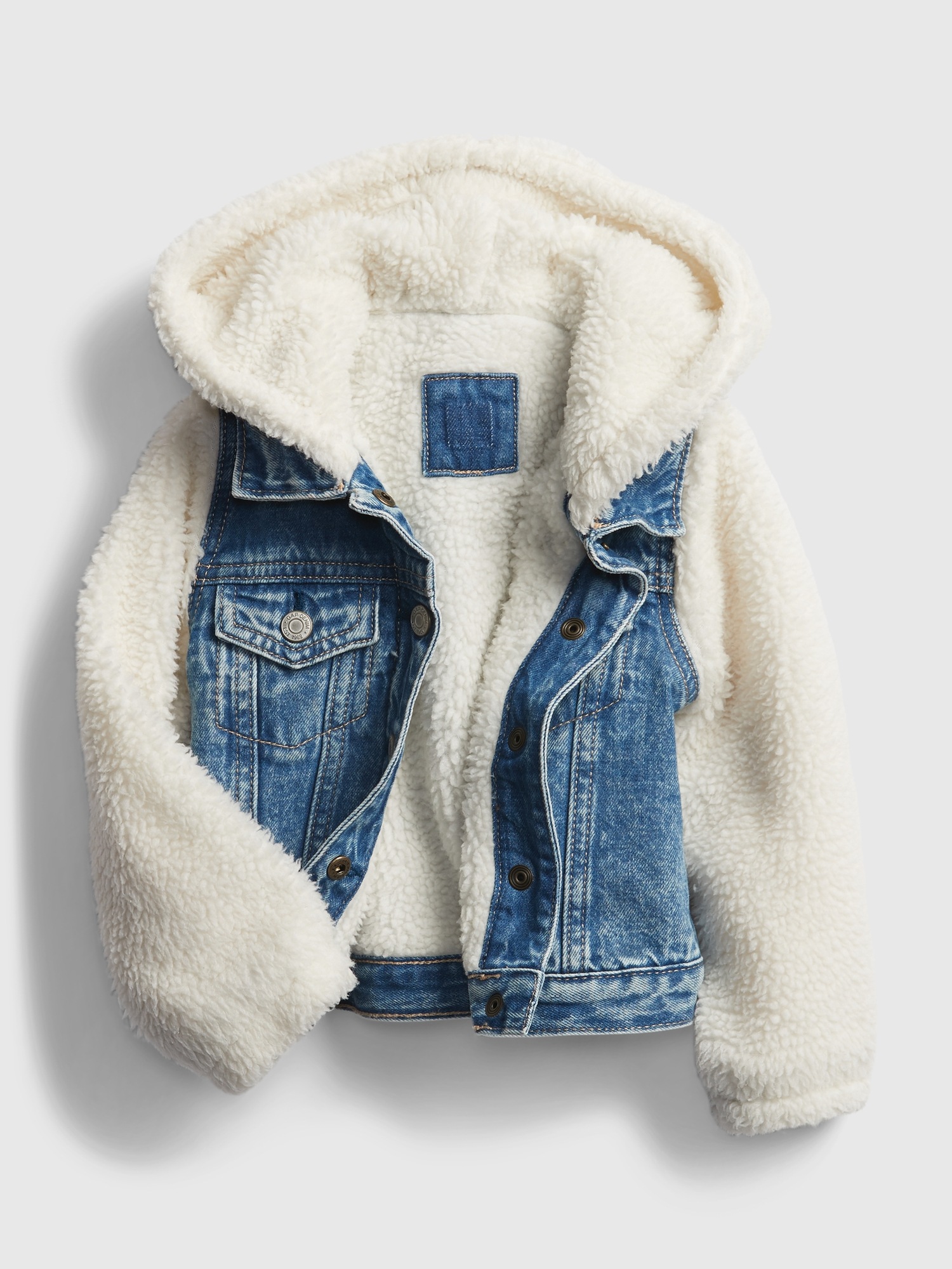 gap denim jacket sherpa