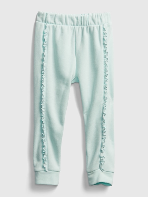 1 of 8 showing, with the color glass of water of product Toddler Ruffle Joggers