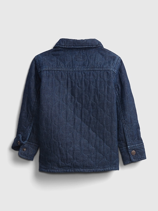 2 of 8 showing, with the color dark wash of product Toddler Denim Shirt Jacket