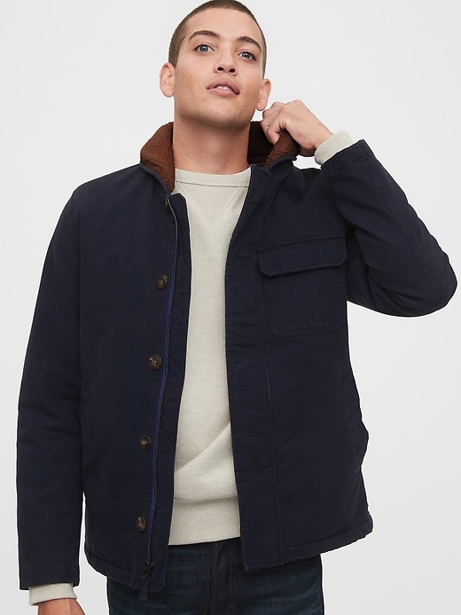 gap sherpa lined jacket