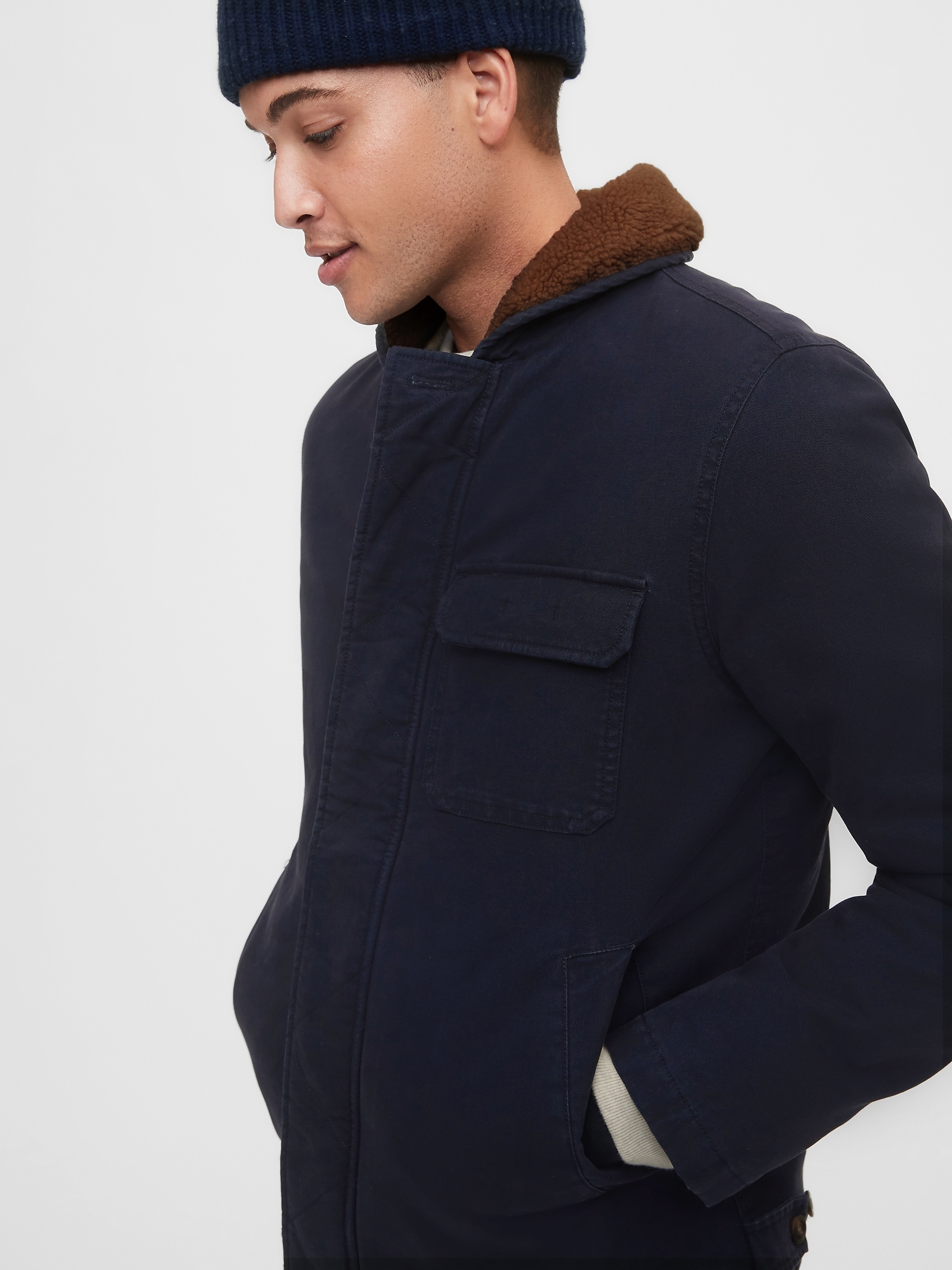 gap sherpa lined jacket