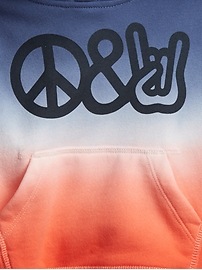 View large product image 3 of 3. Toddler Peace and Rock-On Graphic Hoodie