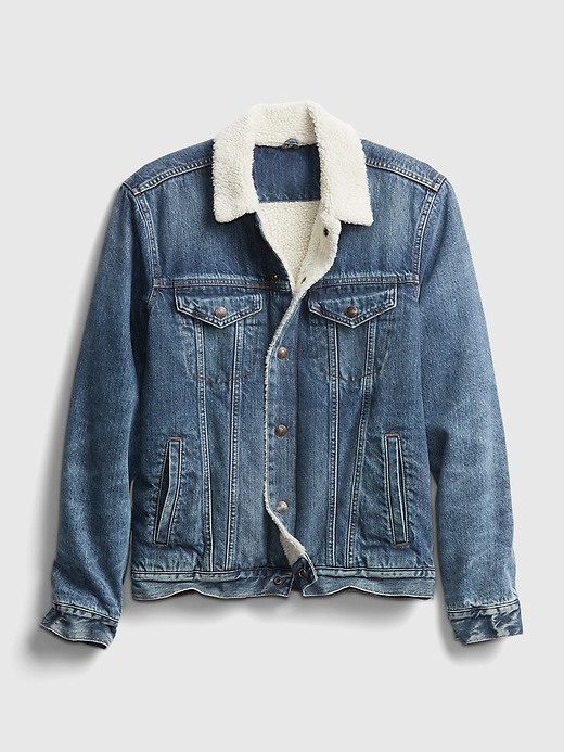 gap denim jacket sherpa