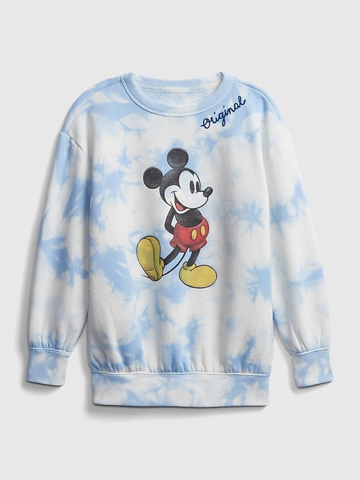 Image number 1 showing, GapKids &#124 Disney Mickey Mouse Tie-Dye Crewneck Sweatshirt