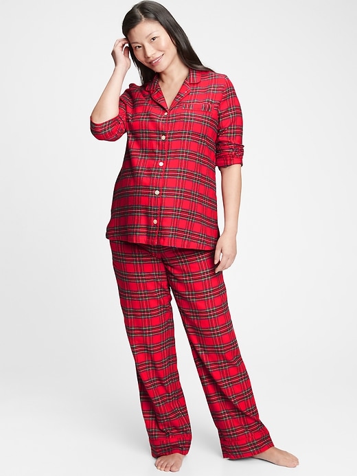 Image number 1 showing, Maternity Flannel PJ Set