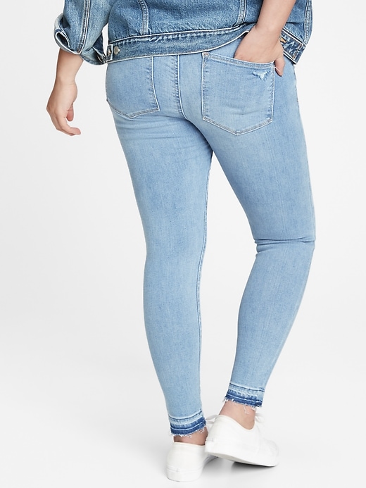 Image number 2 showing, Maternity Full Panel Destructed Legging Jeans