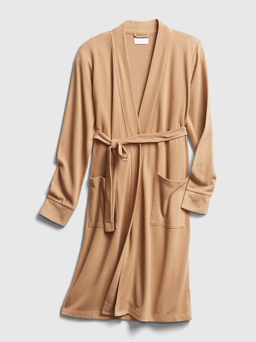 2 of 8 showing, with the color cocoa brown of product Cozy Knit Duster Cardigan