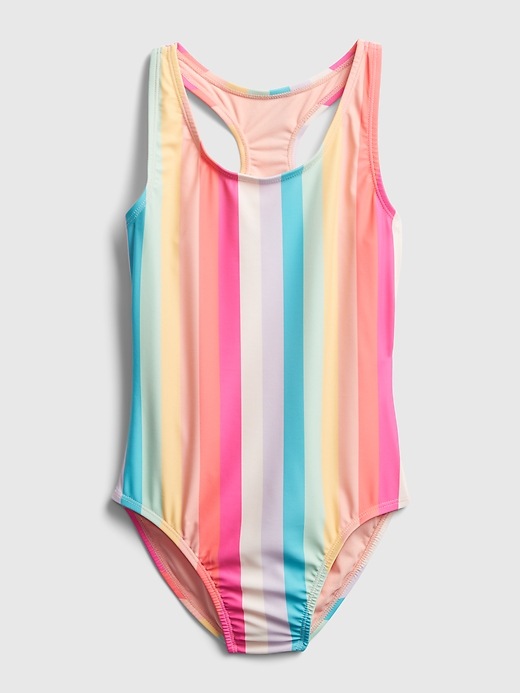 Image number 1 showing, Kids Striped Swim One-Piece