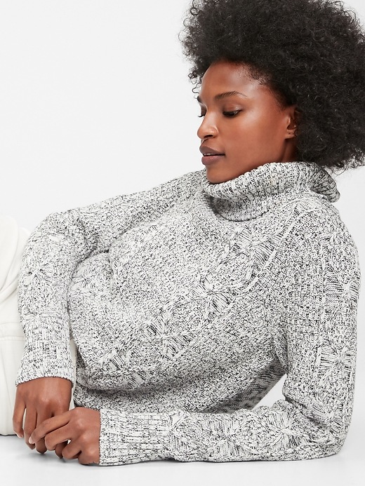 Image number 5 showing, Cable Knit Turtleneck Sweater